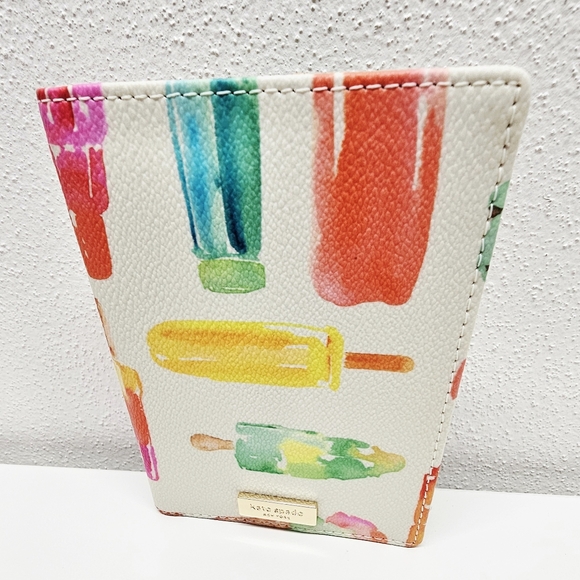 NWT Kate Spade Shore Street Passport Holder Ice Cream Popsicle Print - Picture 1 of 11